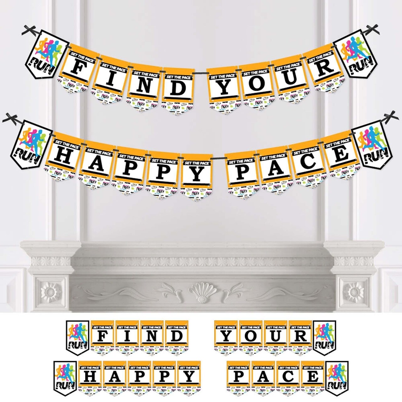 Big Dot of Happiness Set the Pace - Running - Track, Cross Country or  Marathon Party Bunting Banner - Party Decorations - Find Your Happy Pace